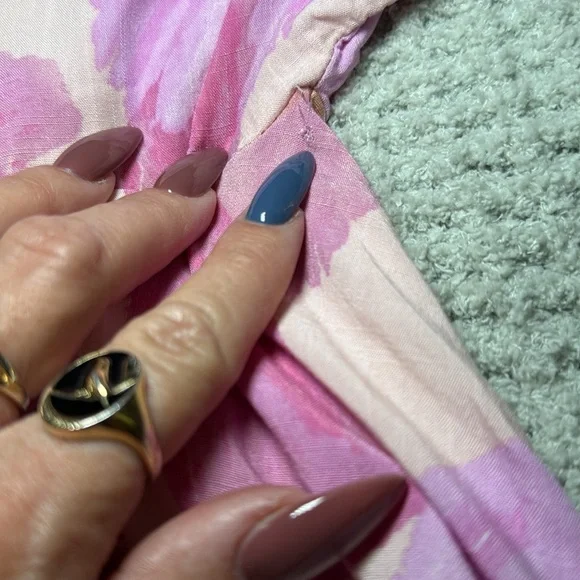 Label Of Love V-Neck Ruffle Bell Sleeve Mini Tunic Dress Short Boho Fairy Medium - Picture 11 of 11